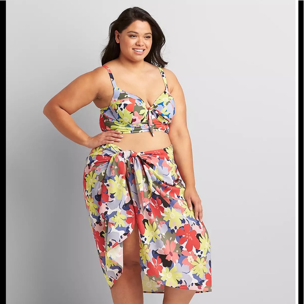 Lane Bryant Longline Underwire Swim Bikini Top